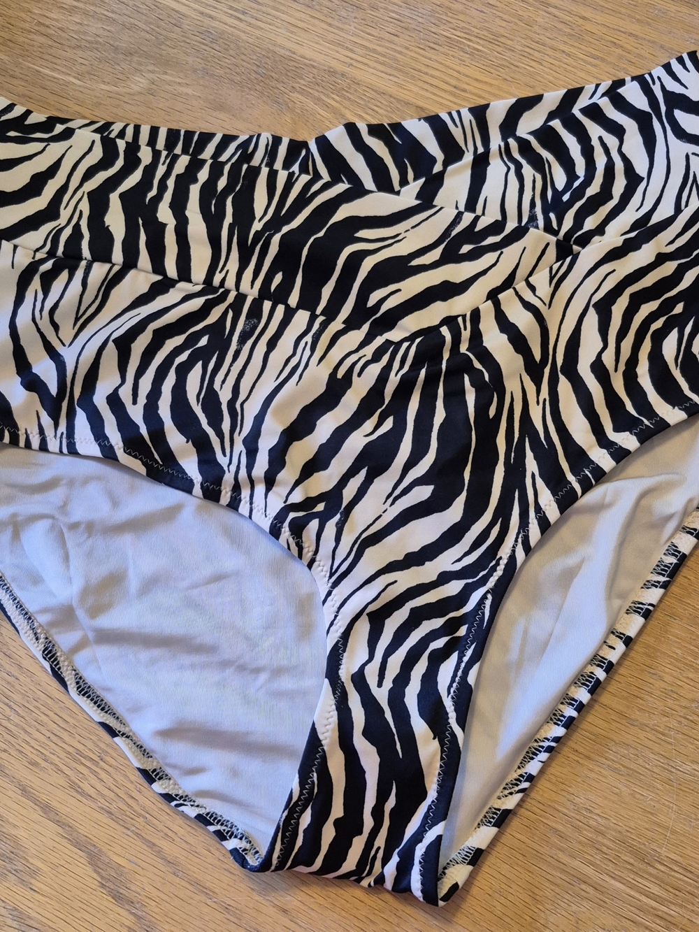 Aries Zebra Print Bikini Bottoms - Black & White